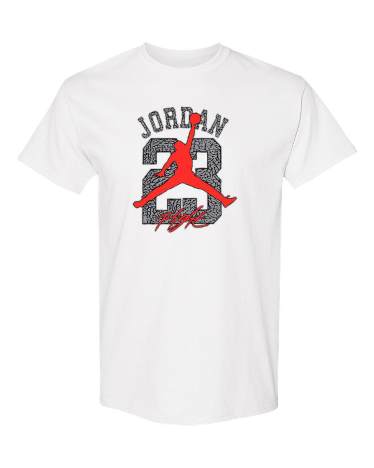 Jordan 23 Flight Design — white t-shirt mockup