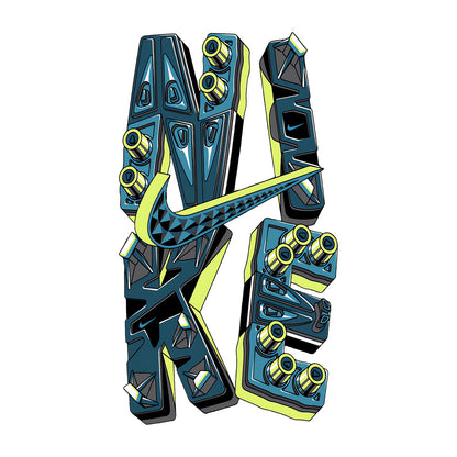 Nike Vertical Graffiti Design — design artwork
