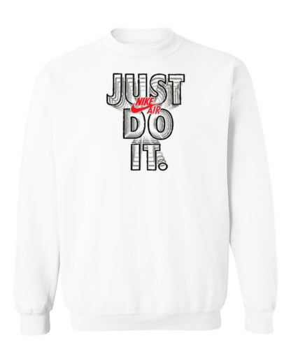Nike Just Do It Design — white crewneck mockup