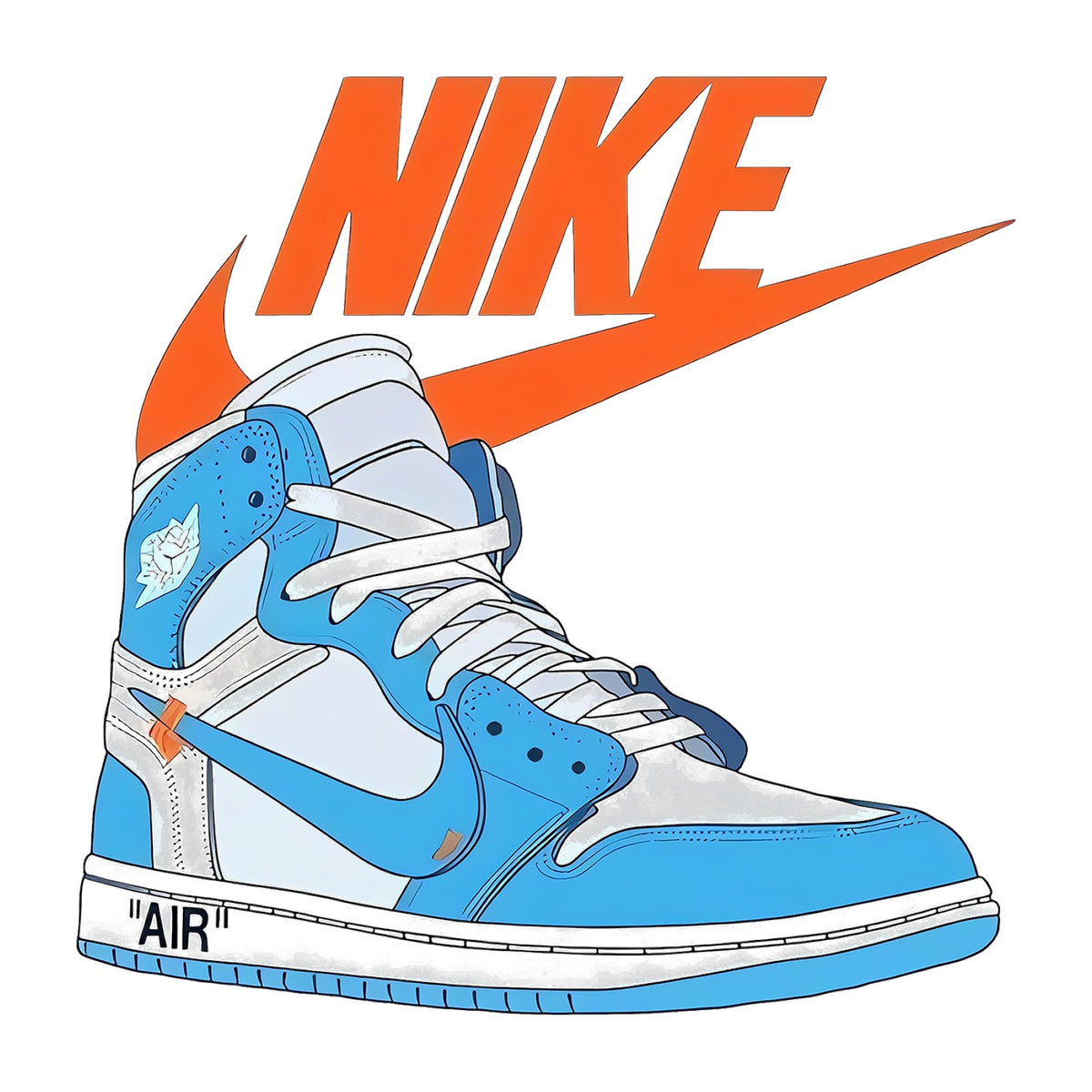 Nike Blue Sneaker Design — design artwork