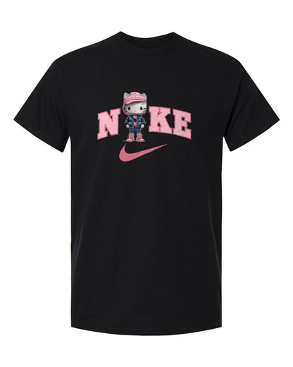 Nike Hello Kitty Design — black t-shirt mockup