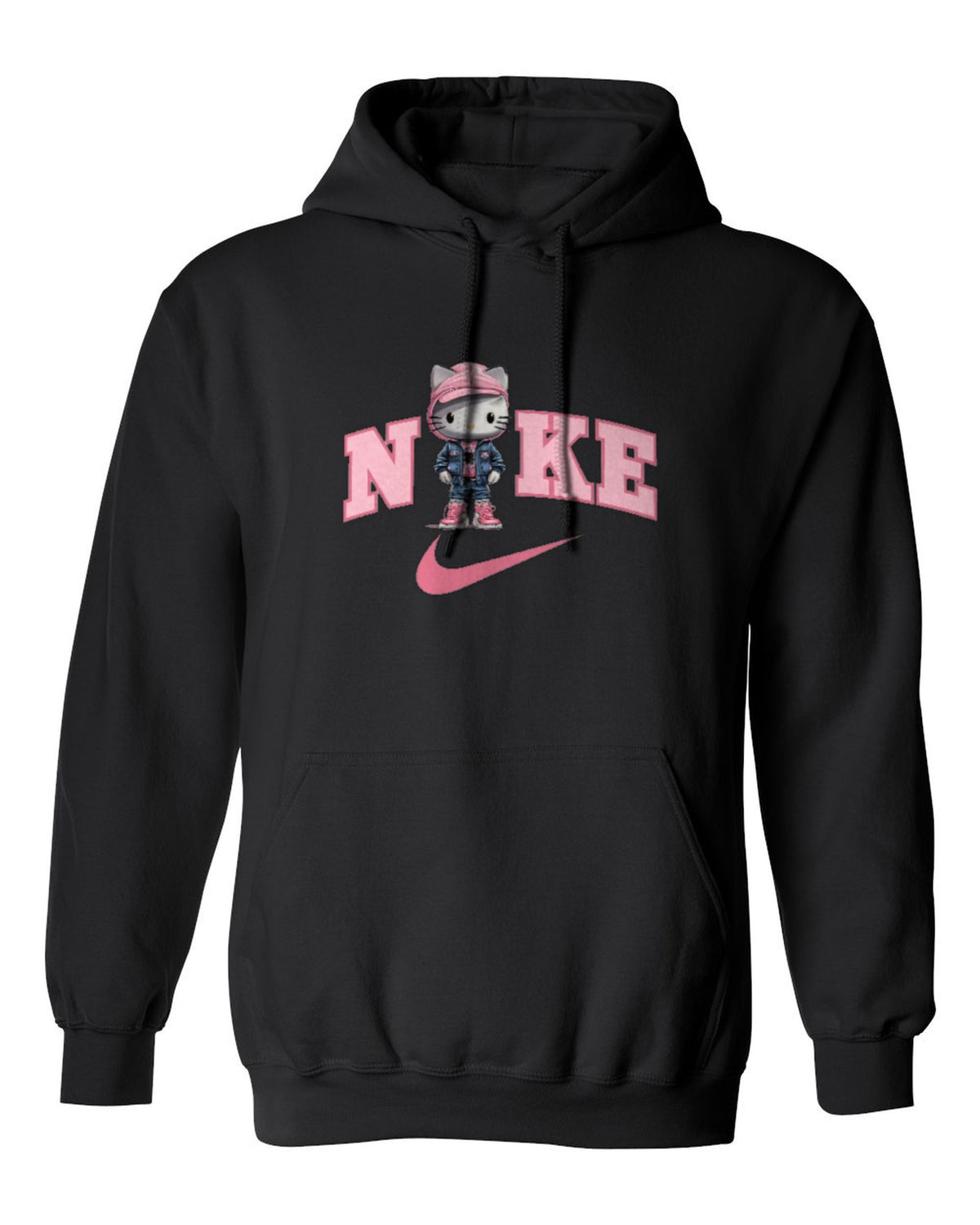 Nike Hello Kitty Design — black hoodie mockup