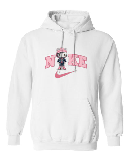 Nike Hello Kitty Design — white hoodie mockup