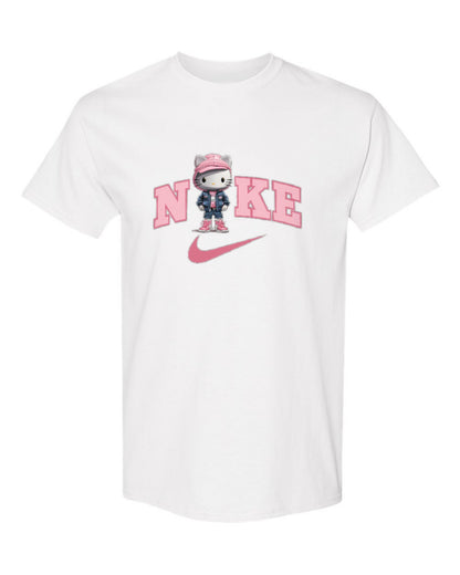 Nike Hello Kitty Design — white t-shirt mockup