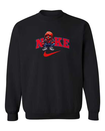 Nike Spider-Man Design — black crewneck mockup