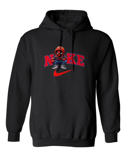 Nike Spider-Man Design — black hoodie mockup