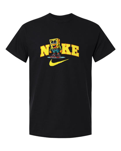 Nike SpongeBob Design — black t-shirt mockup