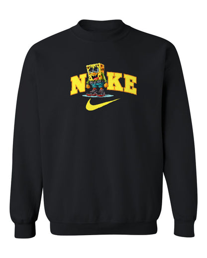 Nike SpongeBob Design — black crewneck mockup