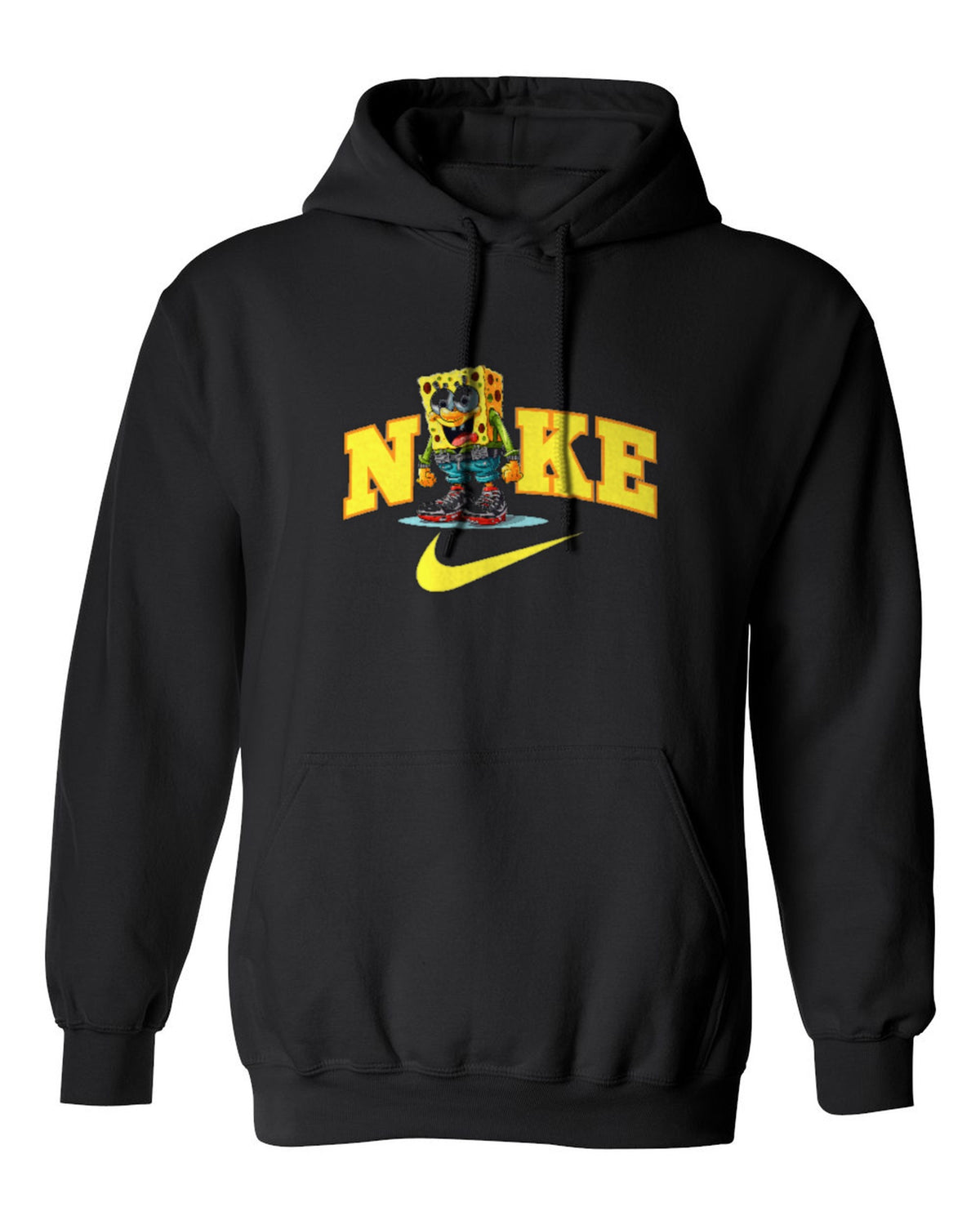 Nike SpongeBob Design — black hoodie mockup