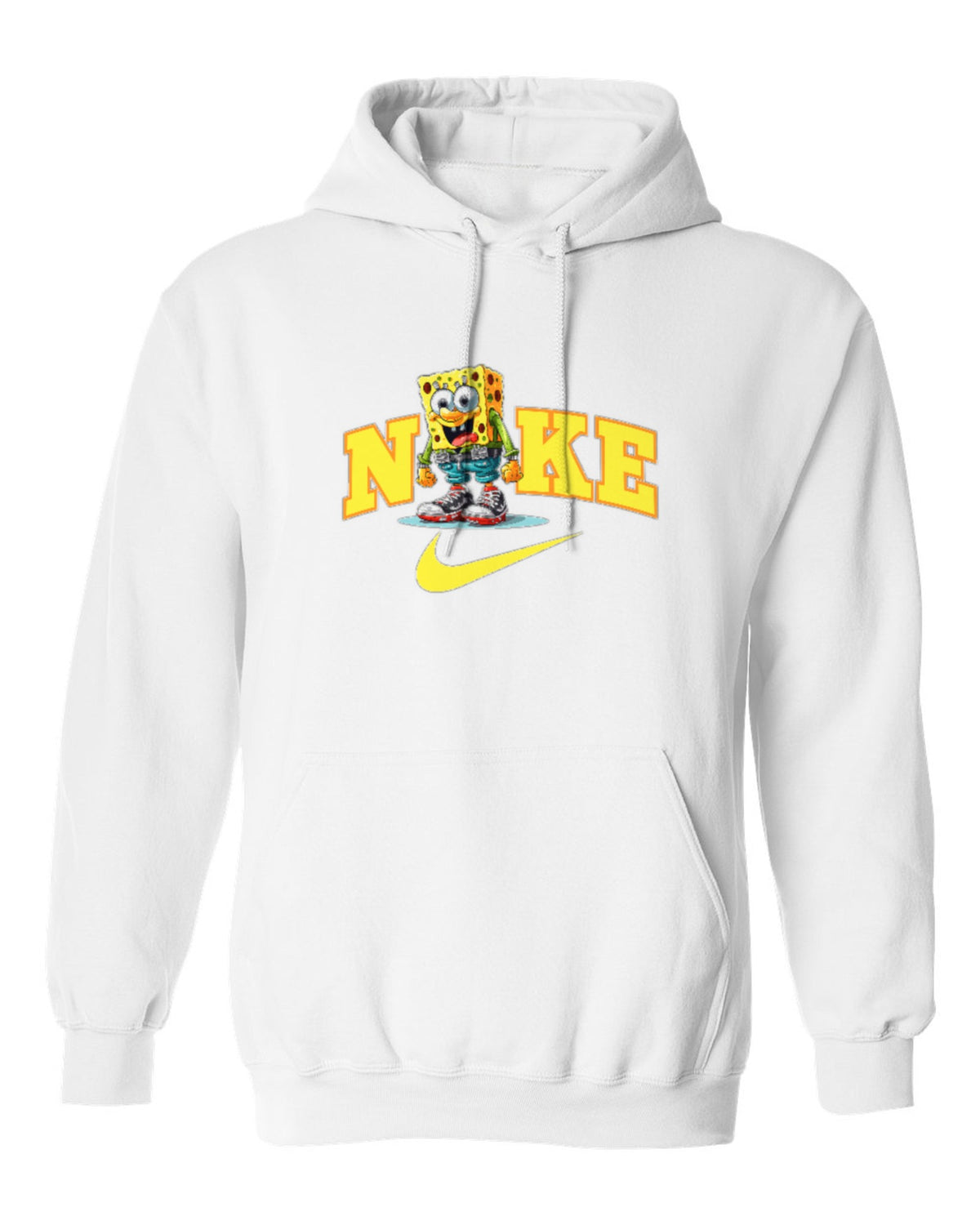 Nike SpongeBob Design — white hoodie mockup