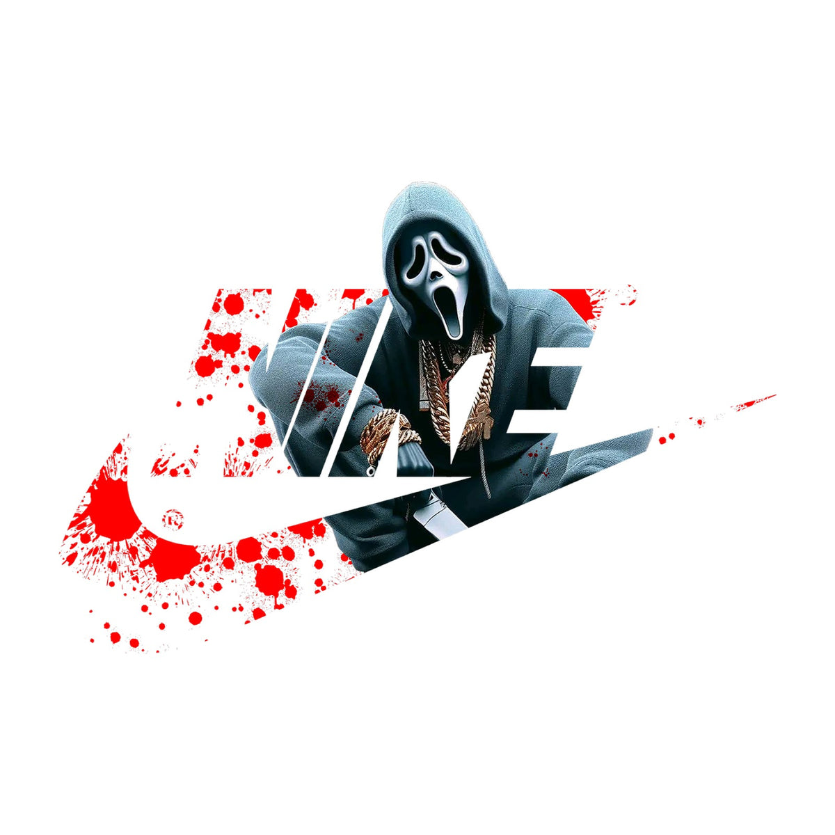 Nike Ghostface Splatter Design — design artwork