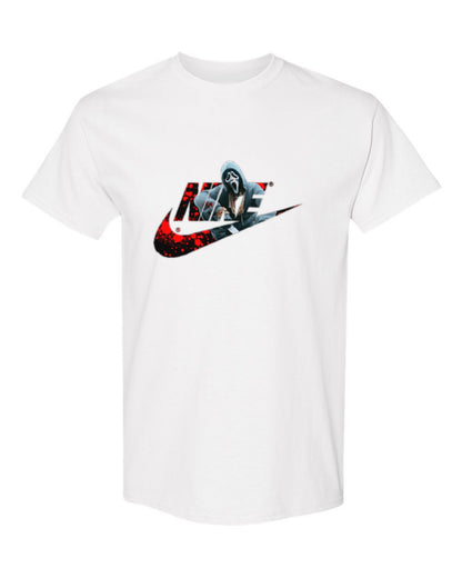 Nike Ghostface Design — white t-shirt mockup