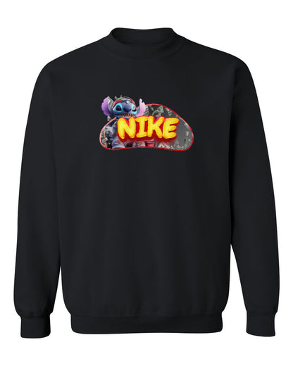 Nike Stitch Design — black crewneck mockup