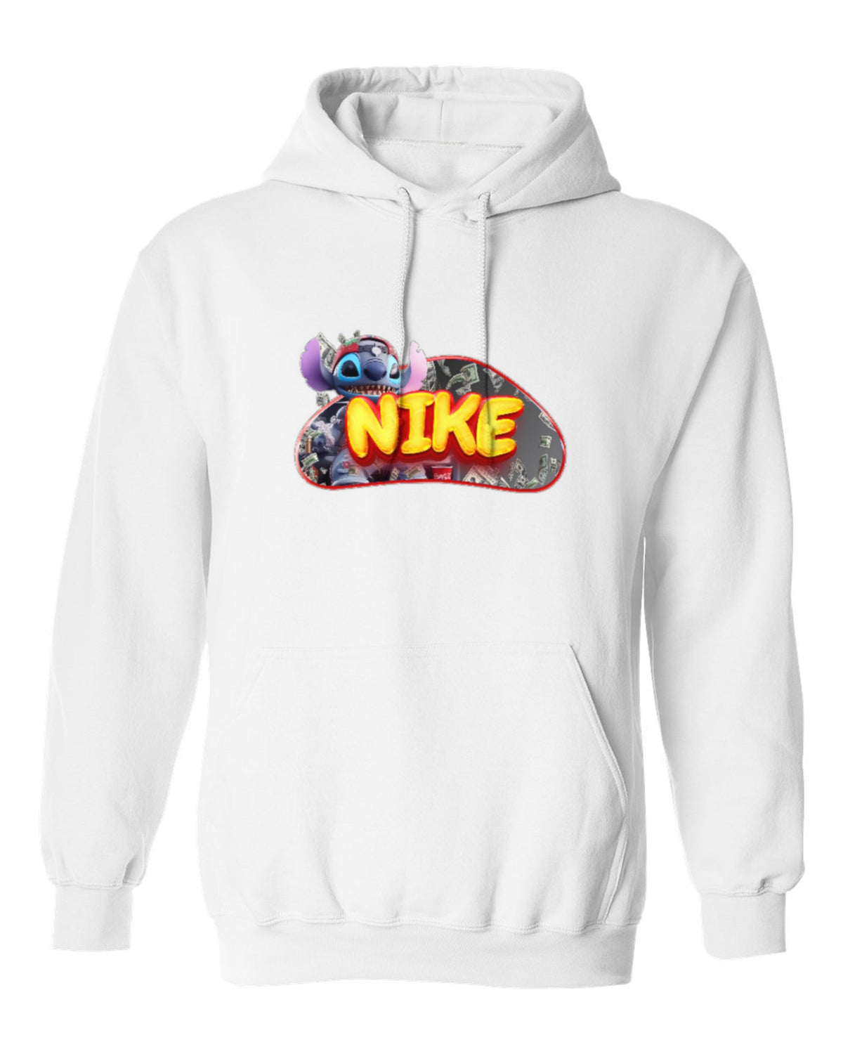 Nike Stitch Design — white hoodie mockup
