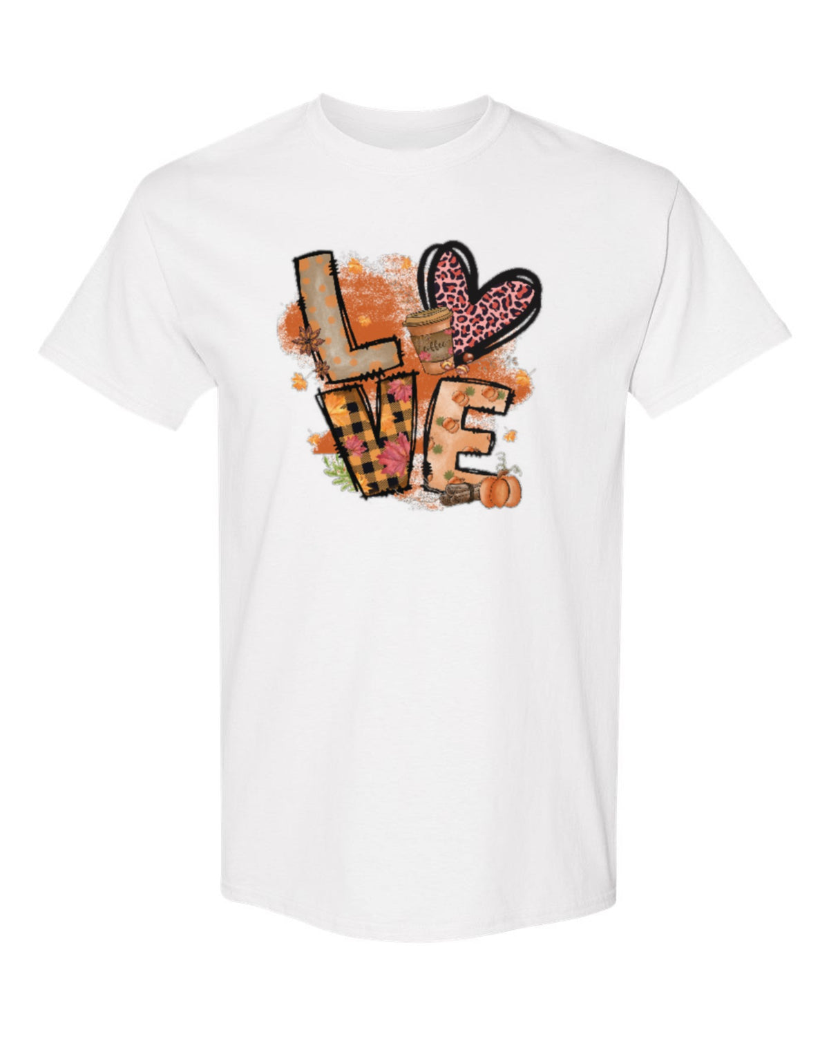 Autumn Love Design — white t-shirt mockup