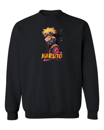 Naruto Anime Design — black crewneck mockup