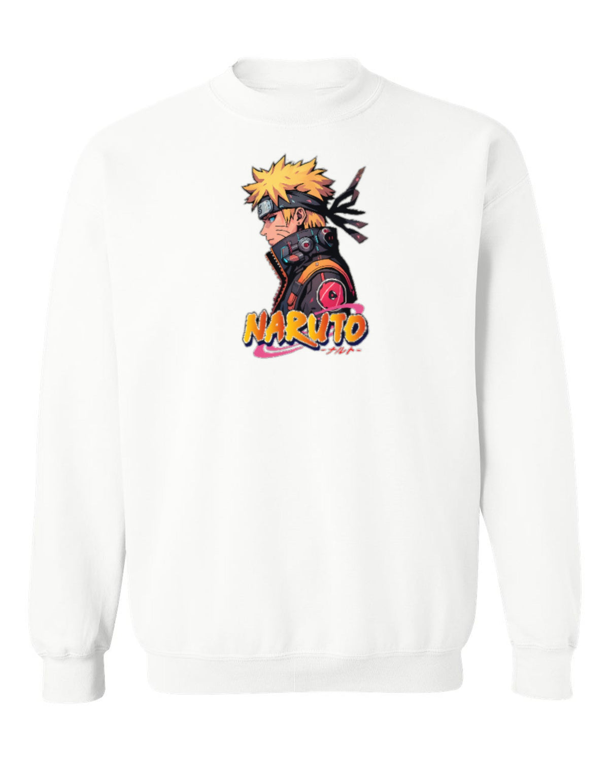 Naruto Anime Design — white crewneck mockup
