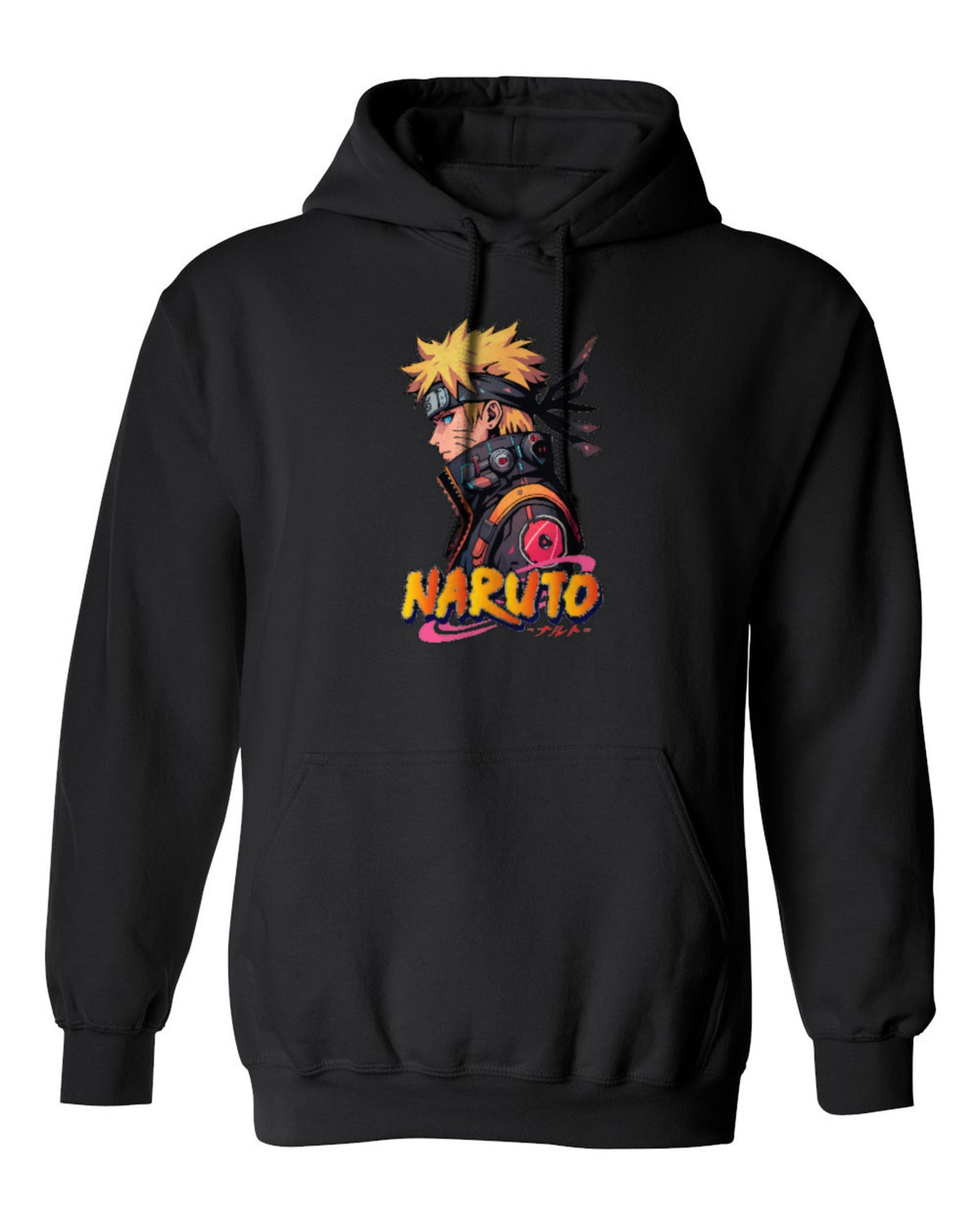Naruto Anime Design — black hoodie mockup