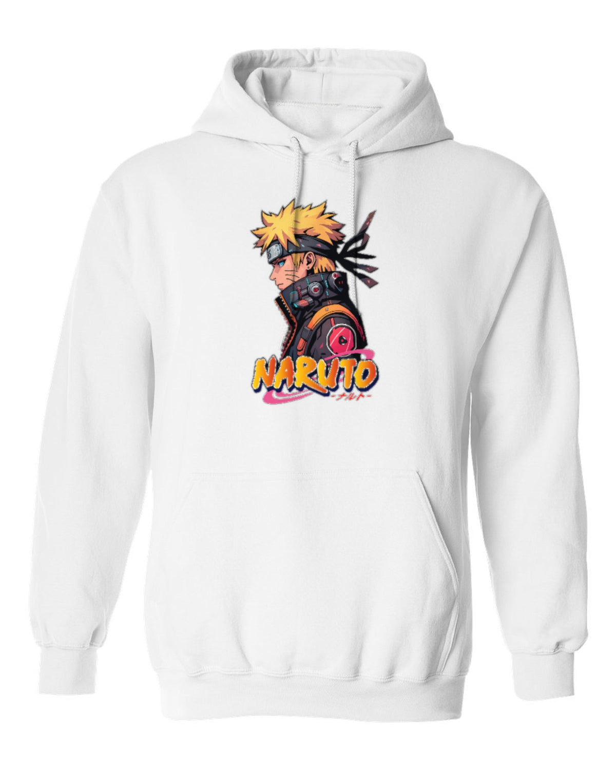 Naruto Anime Design — white hoodie mockup