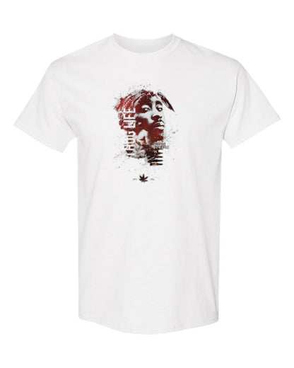 Tupac Thug Life Design — white t-shirt mockup