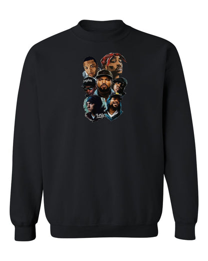 Hip Hop Legends Design — black crewneck mockup