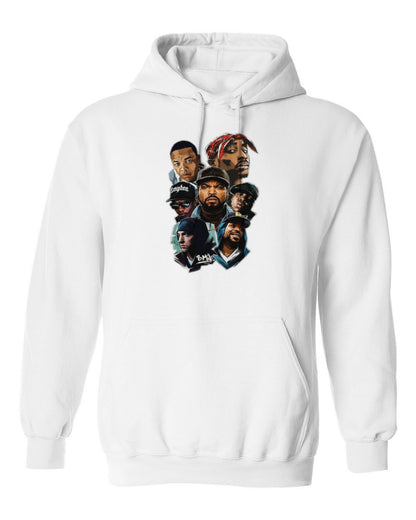 Hip Hop Legends Design — white hoodie mockup