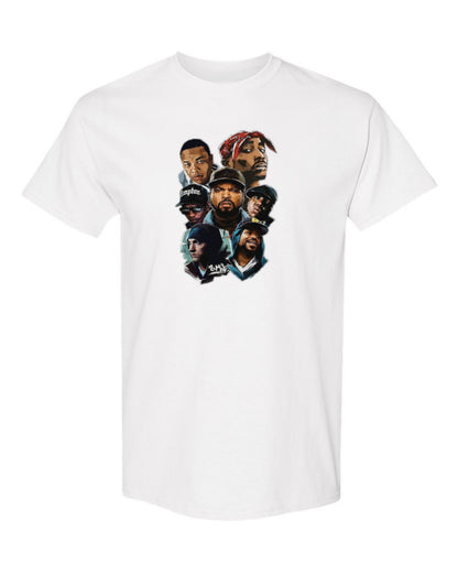 Hip Hop Legends Design — white t-shirt mockup