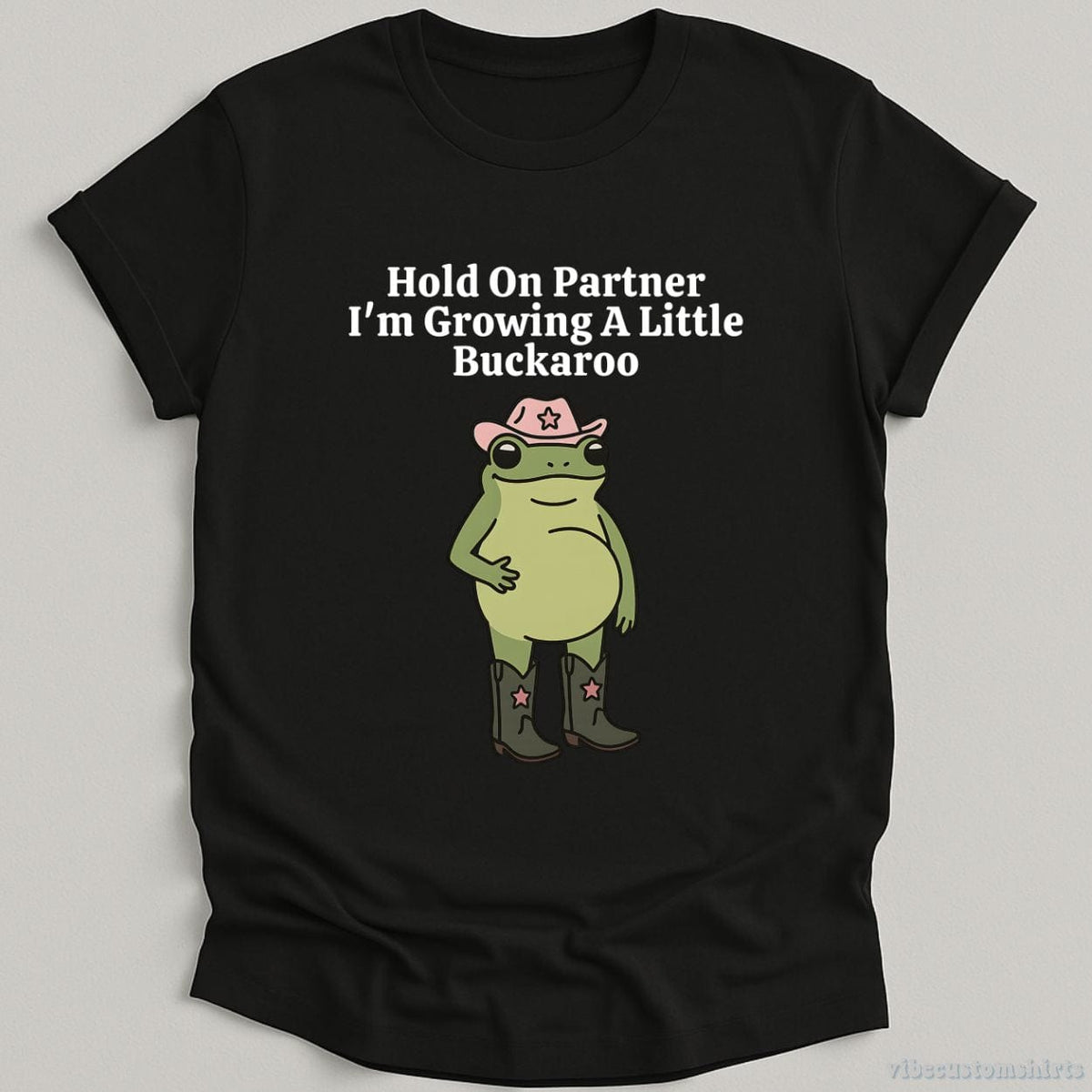 Hold On Partner I'm Growing A Little Buckaroo T-shirt graphic design — view 5