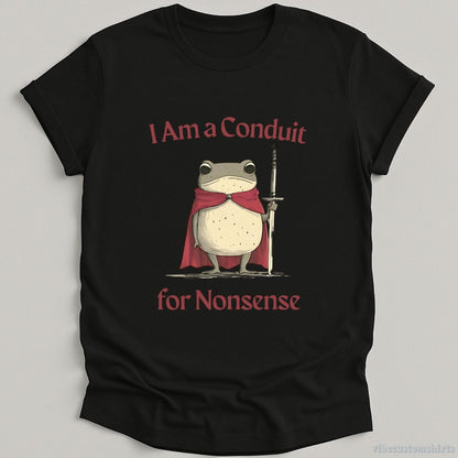 I Am a Conduit for Nonsense Vintage Silly Frog T-shirt graphic design — view 6