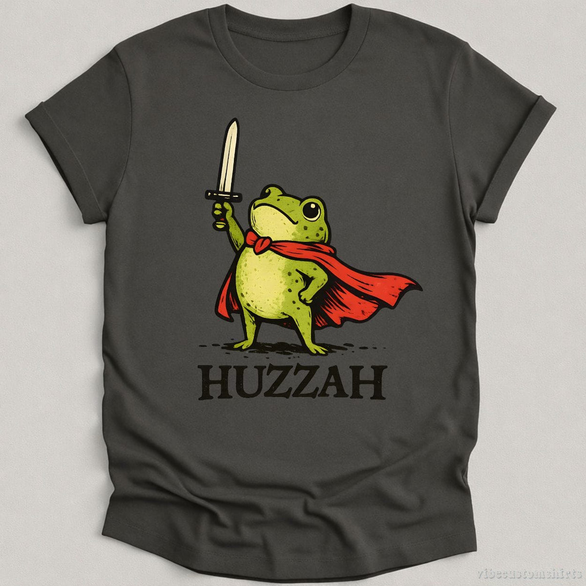 Huzzah Frog T-shirt graphic design — view 2