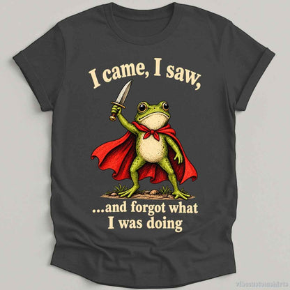 I Came I Saw And Forgot What I Was Doing Frog T-shirt graphic design — view 2