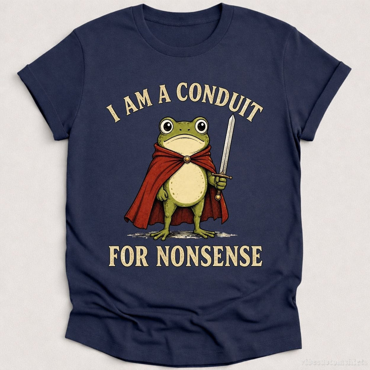 I Am A Conduit For Nonsense Frog Knight T-shirt graphic design — view 2