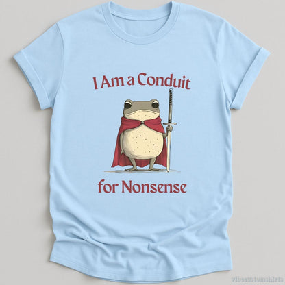 I Am a Conduit for Nonsense Vintage Silly Frog T-shirt graphic design — view 3
