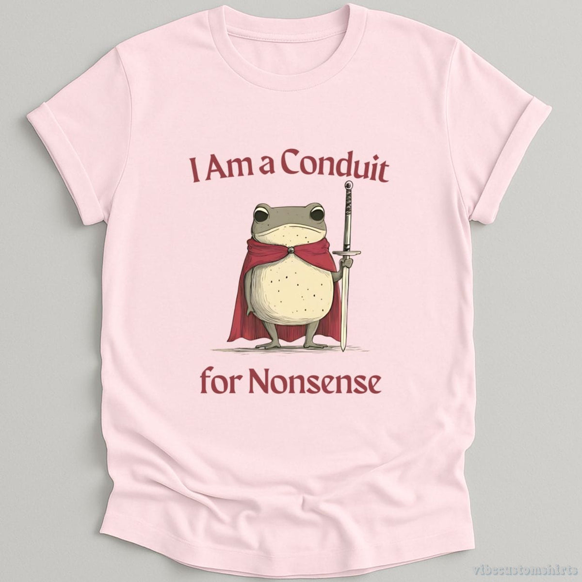 I Am a Conduit for Nonsense Vintage Silly Frog T-shirt graphic design — view 4