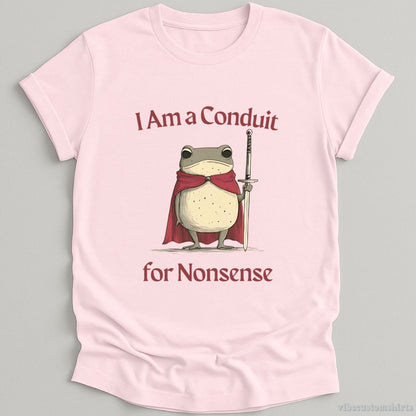 I Am a Conduit for Nonsense Vintage Silly Frog T-shirt graphic design — view 4