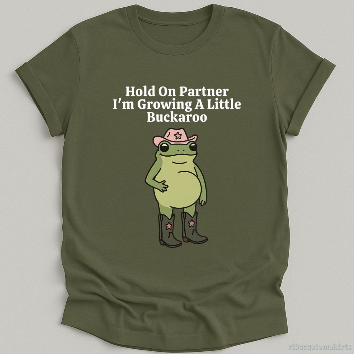 Hold On Partner I'm Growing A Little Buckaroo T-shirt graphic design — view 6