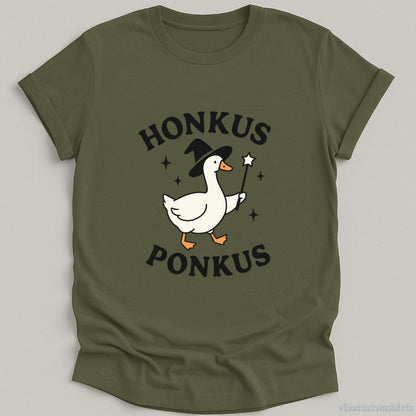 Honkus Ponkus Witch Goose Halloween T-shirt graphic design — view 4