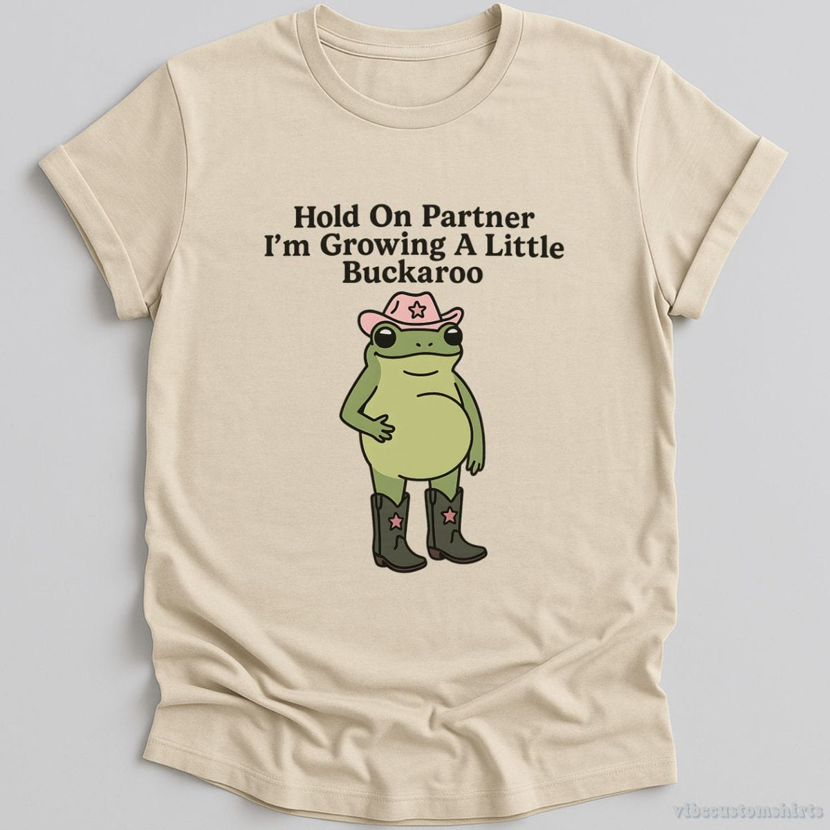 Hold On Partner I'm Growing A Little Buckaroo T-shirt graphic design — view 1