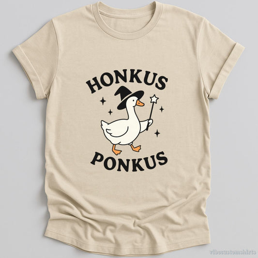 Honkus Ponkus Witch Goose Halloween T-shirt graphic design — view 1