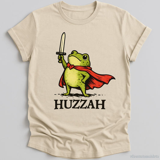 Huzzah Frog T-shirt graphic design — view 1