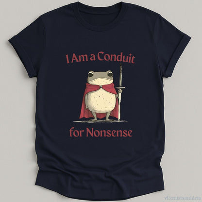 I Am a Conduit for Nonsense Vintage Silly Frog T-shirt graphic design — view 7