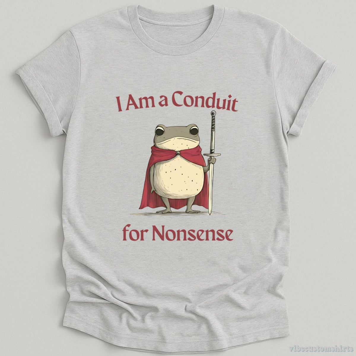 I Am a Conduit for Nonsense Vintage Silly Frog T-shirt graphic design — view 5