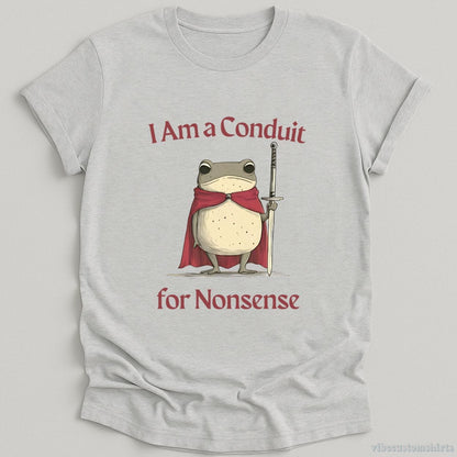 I Am a Conduit for Nonsense Vintage Silly Frog T-shirt graphic design — view 5