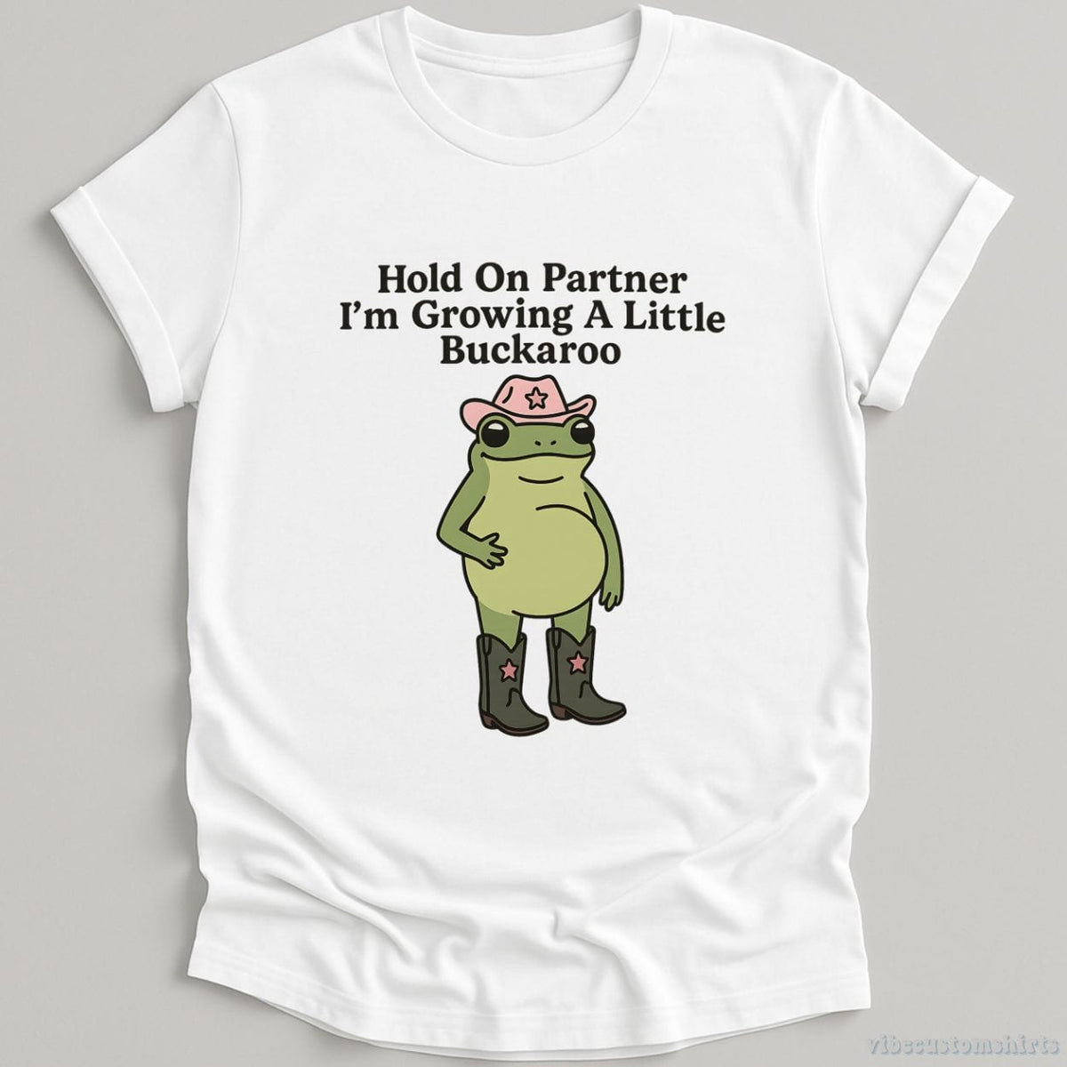 Hold On Partner I'm Growing A Little Buckaroo T-shirt graphic design — view 2