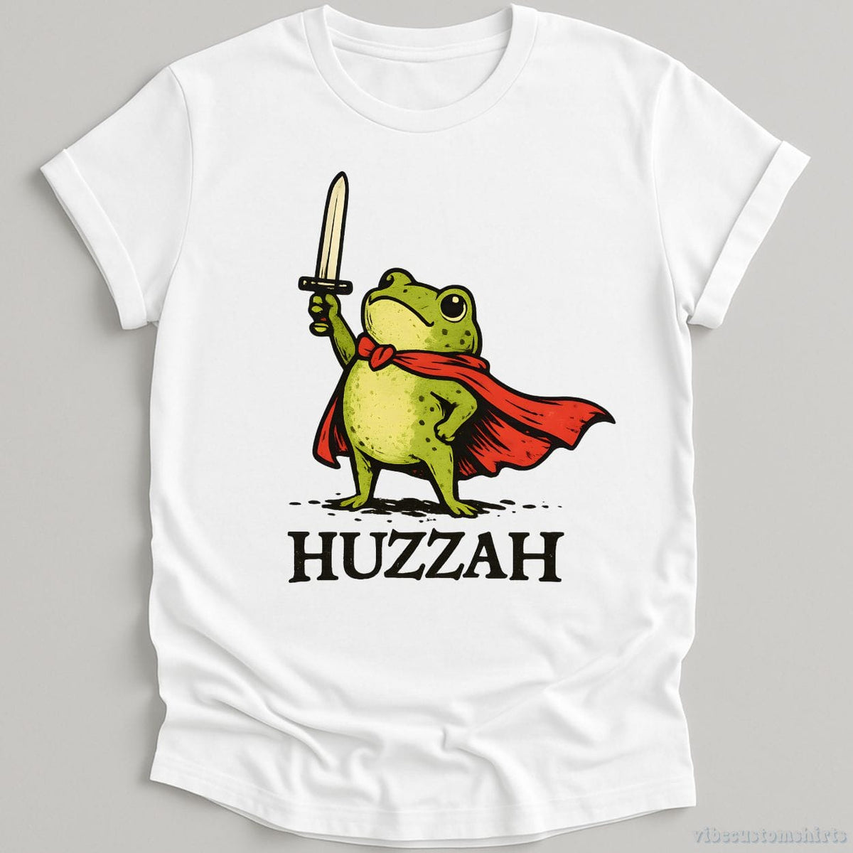 Huzzah Frog T-shirt graphic design — view 4
